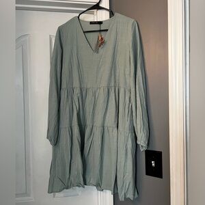 Babydoll dress long sleeve new with tags size medium